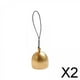 thumbnail image 1 of Mini campanas de latón perfecl Campanas artesanales vintage 2 piezas, 1 of 8