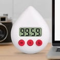 thumbnail image 4 of （White）Donkivvy Digital Shower Timer Waterproof 3 Colour Energy Saver Digital Timer Toothbrush Timer White Drop LCD Shower Timer, 4 of 5