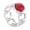 Silver Red, variant on Flower Gemstone Rings for Women Stainless Steel Gold Plated Stone Hollow Out Dainty Floral Petal Elegant Vintage Boho Personalized Gift Jewelry Silver Red 9