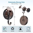 thumbnail image 3 of Heavy Duty Vacuum Suction Cup Hooks (2Pack) for Shower,Glass Window,Kitchen&Bathroom&Restroom Organization,Red Bronze, 3 of 11