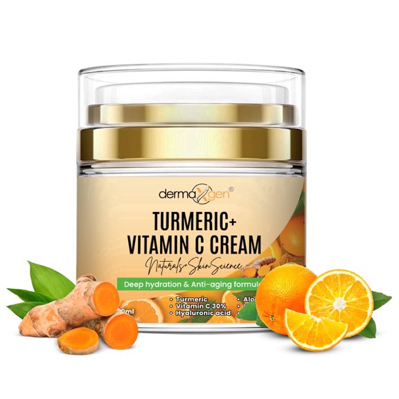 Dermaxgen Turmeric Hydrating Moisturizing Cream for Face & Neck, Lightweight Daily Skin Care Formula, Non-Greasy, 1.7 fl oz Alternative (if your label legally states 30% Vitamin C): Dermaxgen Turme