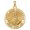 Yellow Gold, variant on Saint Jude Religious Medal (Full Figure) - 2/3 Inch Size of Dime, Sterling Silver
