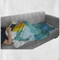 thumbnail image 6 of Colorful Soft Flannel Fleece Blanket, Contemporary Art Style Sunny View of Ocean with Sailing Yacht Marine Travel Hobby, Cozy Plush for Indoor and Outdoor Use, 50" x 70", Multicolor, by Ambesonne, 6 of 6