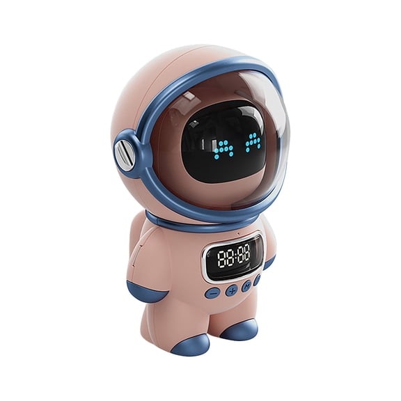 BallsFHK AI Intelligent Voice Bluetooth Speaker Clock Alarm Clock Small Night Light Birthday Gift Decor for Home Party Outdoor Office