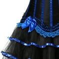 thumbnail image 4 of NMMUED 2 PCS Gothic Dress Corset Dress for Women Womens Halloween Apparel Halloween Clothes for Women Corsets with Tutu Skirt Midi Dress Gothic Outfits for Women Blue L, 4 of 5
