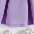 thumbnail image 6 of Flower Girl Dress Infant Short Sleeves Purple Girls Fall Winter Dresses Party Dress for Girl Christmas Outfit 9-12Months, 6 of 8
