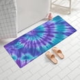 thumbnail image 2 of Purple Blue Tie Dye Spiral Pattern Bathroom Rugs Mat,Non Slip Microfiber Bathroom Rug,Rubber Backing,Soft Bathroom Mats for Bathroom Floor,Tub and Shower,60x24in(150x60cm), 2 of 5