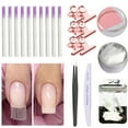 thumbnail image 1 of 10Pcs/Set Fiberglass Nail Extension Glass Fibernails Fiber Set Nail Form Acrylic Tips False Nail Manicure Salon Tool Set, 1 of 7