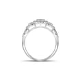 thumbnail image 2 of FB Jewels 10kt White Gold Womens Round Diamond Triple Cluster Bridal Wedding Engagement Ring 1/4 Cttw, 2 of 2