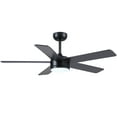 thumbnail image 3 of YIOSI 46" Black Ceiling Fan with Lights & Remote - Modern Low Profile, Reversible DC Motor, 5 Dual-Sided Blades, LED Light, APP/Remote Control, Quiet & Energy Efficient - Black, 3 of 14