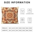 thumbnail image 5 of YINGXI Ethnic Throw Pillow Cushion Cover, Style Flower with Backdrop Art Print, Decorative Square Accent Pillow Case, Cream Brown 22x22in, 5 of 5