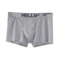 thumbnail image 2 of Wancir 2PC Quick Dry Underpants Comfortable Boxers Men's Seamless Underwear Soft Breathable U Convex Moisture-wicking Letter, 2 of 3