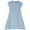 Blue, variant on BRGZLK Teen Girls Summer Cotton Linen Tiered Dresses Children'S Solid Color Round Neck Short Sleeve Spliced Lace Dress Blue 4-5 Years