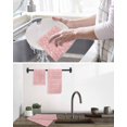 thumbnail image 5 of Spring Flowers Kitchen Dish Towels for Drying Dishes Set of 4, Country Retro Floral Botanical Pink Waffle Weave Microfiber Hand Tea Bathroom Towels Quick Dry & Absorbent Towel 15.7x23.6, 5 of 7