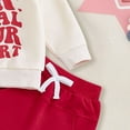 thumbnail image 6 of mgoYE Infant Baby Boy Girl Fall Outfits Kids Valentines Two Piece set 6 12 18 24 Months 2T 3T 4T Toddler Clothes, 6 of 7