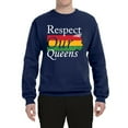 thumbnail image 2 of Wild Bobby Respect Our Queens Black Pride Unisex Crewneck Graphic Sweatshirt, Navy, 3X-Large, 2 of 5