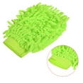 thumbnail image 5 of Uxcell Reusable Scratch-Free Cleaning Gloves Microfiber Chenille Mitts, Green 3 Pack, 5 of 5