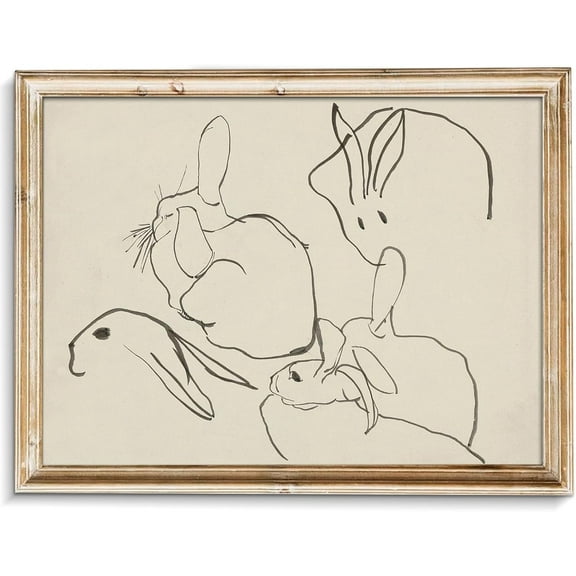 Vintage Winter Landscape Oil Painting, Antique Fox in Winter Christmas Wall Decor - Farmhouse Canvas Wall Art Decor - Retro Winter Landscape Watercolor Animal Picture Aesthetic(UNFRAMED)