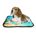 thumbnail image 2 of ABPHQTO Nice Tropical Beach Palms Pet Dog Cat Bed Pee Pads Mat Cushion Potty Dogsblankets Crate Bed Kennel 25x30 inch, 2 of 4