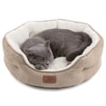 thumbnail image 1 of Cama para Perros pequeños Bedsure, lavable, redonda, Antideslizante, Camello, 20 pulgadas, 1 of 5