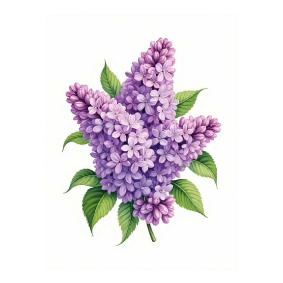 Diamond Art Kits for Adults - 5d Purple Lilac Spring Blooms Diamond Painting for Adults, Diamond Art for Adults Beginners, Diamond Painting Kits for Adults for Home Wall Decor