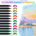 thumbnail image 3 of Easter Basket Stuffers for Teens Kids,Easter Basket Essentials,Art Supplies Trendy Stuff for Girls Boys Classroom School,12 Rainbow Colored Pencils for Adults,Birthday Gifts Party Favors Christmas, 3 of 8
