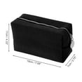 thumbnail image 2 of Unique Bargains 1 Pc Waffle Plaid Pattern Makeup Bag for Travel Black Polyester, 2 of 6