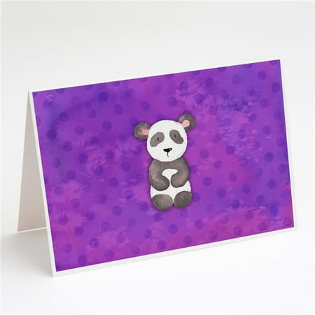 Polkadot Panda Bear Watercolor Greeting Cards & Envelopes - Pack of 8