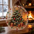 thumbnail image 7 of Leutsin Christmas Pearl Diamond Art Hanging Ornament Kit, Xmas Tree Acrylic Round Board Lace Edge DIY Suncatcher, Holiday Window Wall Decor, 7 of 7