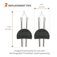 thumbnail image 2 of The Beadsmith Rechargeable ThreadZap Replacement Tips – Filament Tips, High-Temperature Precision, 2pc, 2 of 7