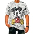 thumbnail image 4 of Camiseta con estampado de Mickey Mouse de Disney para hombre, ropa informal de moda urbana de verano para hombre, holgada, cuello redondo, secado rápido, manga corta, ropa para niños, 4 of 5