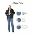 thumbnail image 7 of Alivia Ford Women's Plus Size Jeans for Women - High Rise Elastic Plus Size Bootcut Jeans for Women - 32" (24, Venice Wash), 7 of 7