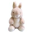 thumbnail image 7 of Lifelike Sitting Easter Bunny Plush Figurine, Realistic Golden Mink Furry Rabbit, Stuffed Animal, Soft Plush Figure, for Spring Home Decor, Tabletop Shelf Display, Window Accents, 10in, Brown, 7 of 7