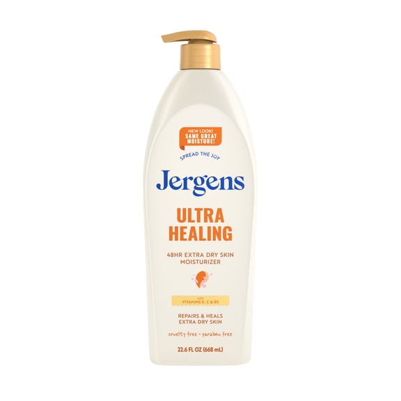 Jergens Ultra Healing Hand and Body Lotion, Dry Skin Moisturizer, 22.6 fl oz