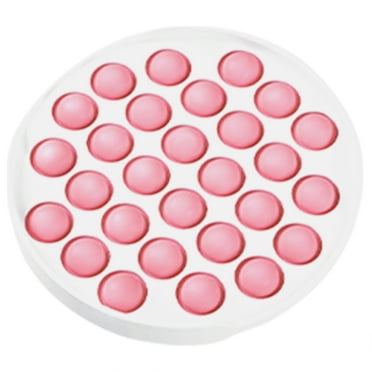 Alphabet Round Push Pop Dimple Bubble Popper Pressure Relief - Circle - Pink ( 2 Pack )