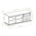 thumbnail image 3 of Banc d'Entrée avec Porte Coulissante Rainurée 48 Pouces avec Rangement en Chêne Rustique, 3 of 5