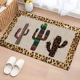 thumbnail image 3 of 2x3 Washable Entryway Rug, Mexico Cactus Non-Slip Area Rug for Front Door Kitchen Bathroom, Leopard Print Background Indoor Floor Mat for Home Decor, 3 of 9