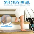 thumbnail image 4 of Slip-Resistant, Non-Adhesive, Durable, Stain-Resistant, Washable 8.5x26 in. Stair Treads to Enhance Safety, Protect Stairs, and Reduce Noise. Gray French Fleur De Lis Design, Set of 13, 4 of 7