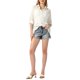 thumbnail image 2 of Camisas de botón INSPIRE CHIC para mujeres, de manga larga, con cuello alto, corte holgado, camisa de sol casual, blusas con bolsillos, blanca L, 2 of 6