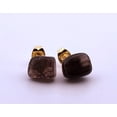 thumbnail image 3 of Natural Smoky Quartz Gold Stud Earrings NSQGSE2, 3 of 7