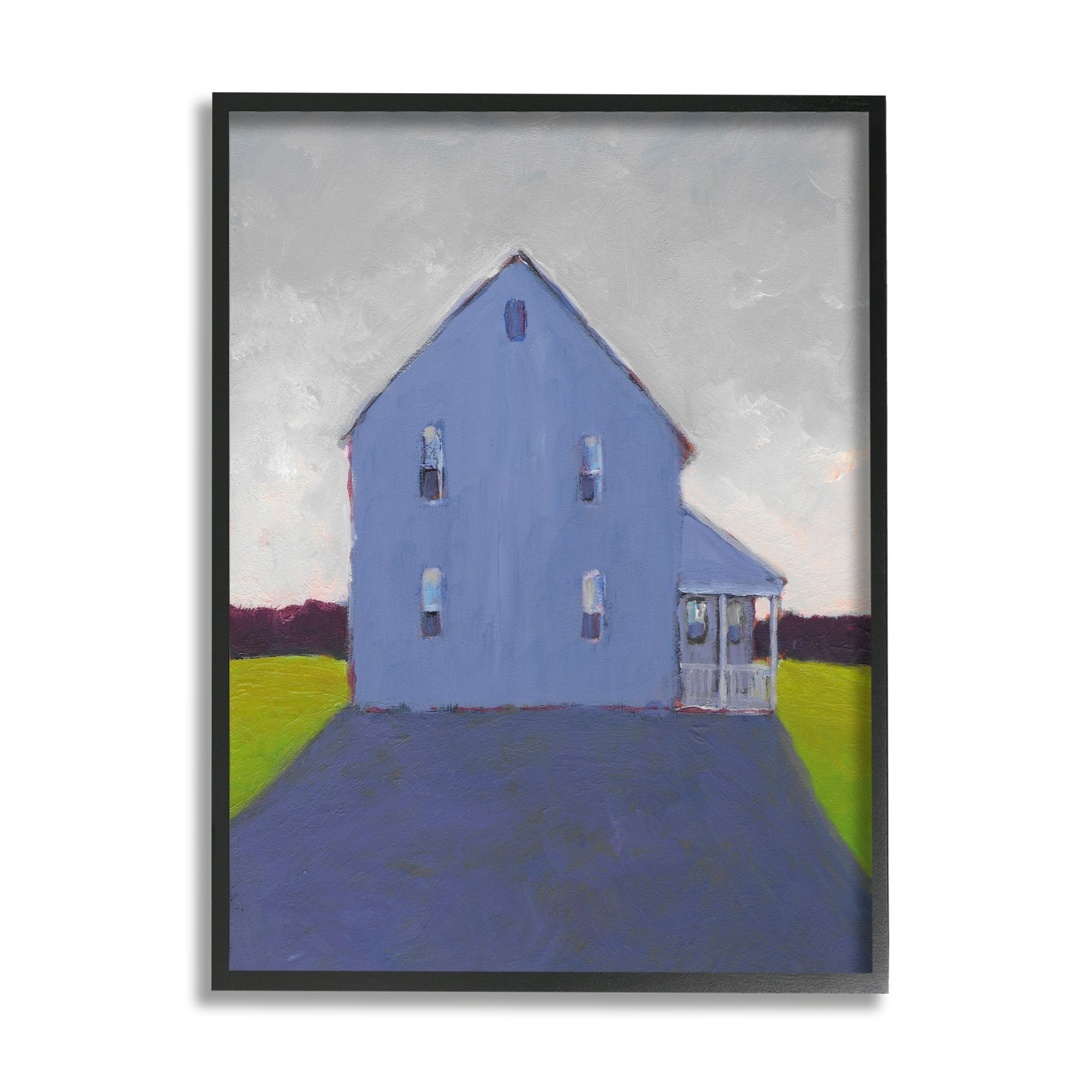 Stupell Industries Minimalistic Rural Farm Barn Gloomy Desolated Rainy Day,16 x 20, Design by Carol Young