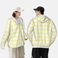 thumbnail image 4 of Lsque Lemon Yellow Checkboard UPF 50+ Lightweight Sun Protection Men's Women's Long Sleeve Shirt, Hoodie Performance -Medium, 4 of 9