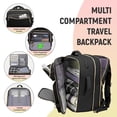 thumbnail image 4 of Mochila de viaje DWQOO para portátil de 17.3 pulgadas para mujer y hombre, color negro, 4 of 6