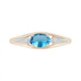 thumbnail image 2 of 925 Sterling Silver Natural Swiss Blue Topaz Gemstone Gold Plated Silver Ring For Women, 2 of 2