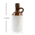 thumbnail image 2 of &nbsp;Ceramic Oil Dispenser for Kitchen with lid Ideal for Storage of Cooking Oil Vinegar 100% Food & Microwave Safe (Pack of 2 brown and White), 2 of 2