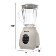 Savour by Tzumi 500W Touchscreen Smoothie Blender – 1.5L Ice Crushing Countertop Blender for Smoothies, Sauces, Cocktails and More