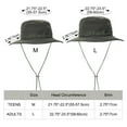 thumbnail image 2 of TOPTIE Fishing Hat Wide Brim Bucket Boonie Hat with Chin Strap for Adult & Teens-Navy Blue-L, 2 of 8