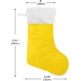 thumbnail image 2 of Coolnut 17.7 Inch Christmas Stockings, 2 PCS Plain Yellow Solid Color Presonalized Large Stocking Sock for Family Holiday Xmas Party Decorations, 2 of 7