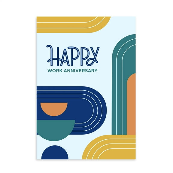 Hallmark Business Bulk Work Anniversary Cards (Colorful Geometric Curves), 25 ct.
