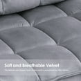 thumbnail image 5 of MCombo Modern Velvet Accent Chair with Ottoman, Club Chairs for Living Room 4079 (Grey), 5 of 10